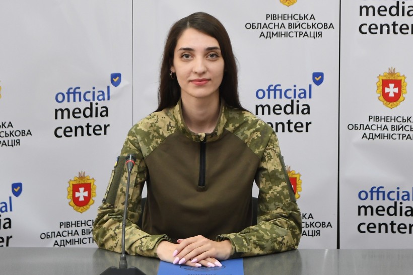 На фото - речниця Управління СБ України в Рівненській області А.Свінціцька-Савчук