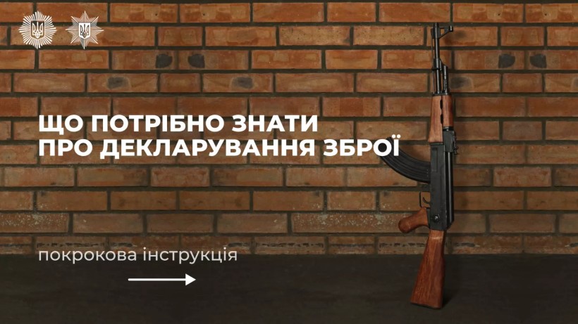 Інфографіка "Що потрібно знати про декларування зброї"