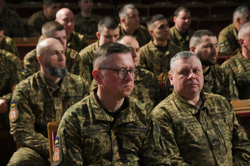 Нацгвардійці на урочистому заході з нагоди 11-ї річниці створення Національної гвардії України