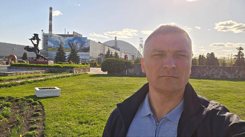 Заступник голови Рівненської ОДА Олександр Кохан під час памʼятних заходів у Чорнобилі