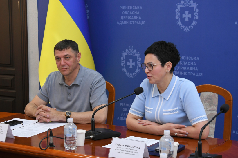 Перший заступник голови ОДА С.Подолін та заступниця голови ОДА Л.Шатковська