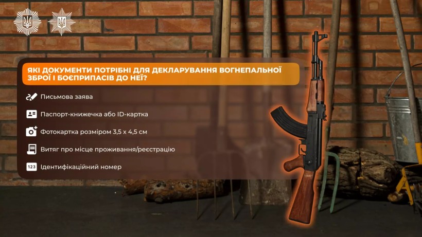 Інфографіка "Що потрібно знати про декларування зброї"