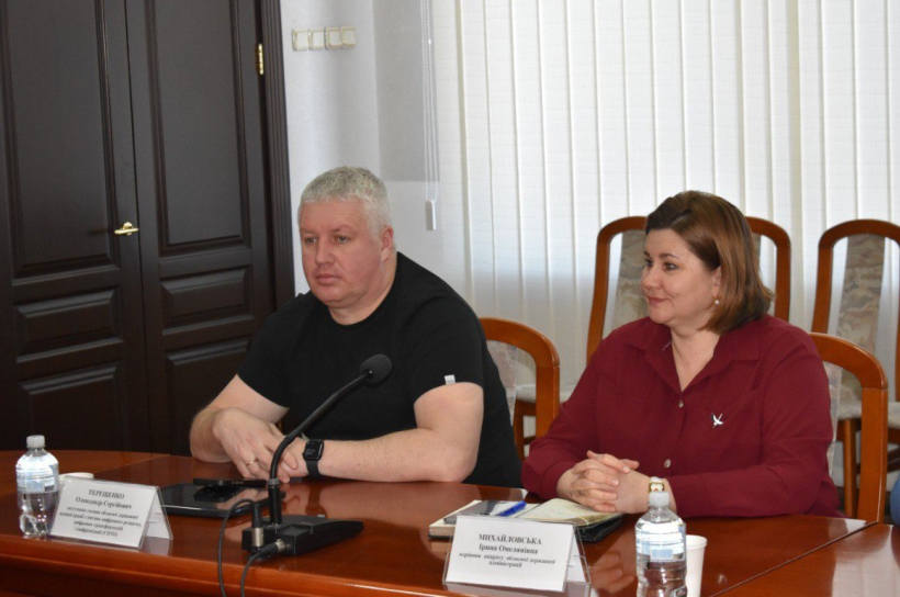 Заступник голови Рівненської ОДА Олександр Терещенко та керівник апарату Рівненської ОДА Ірина Михайловська