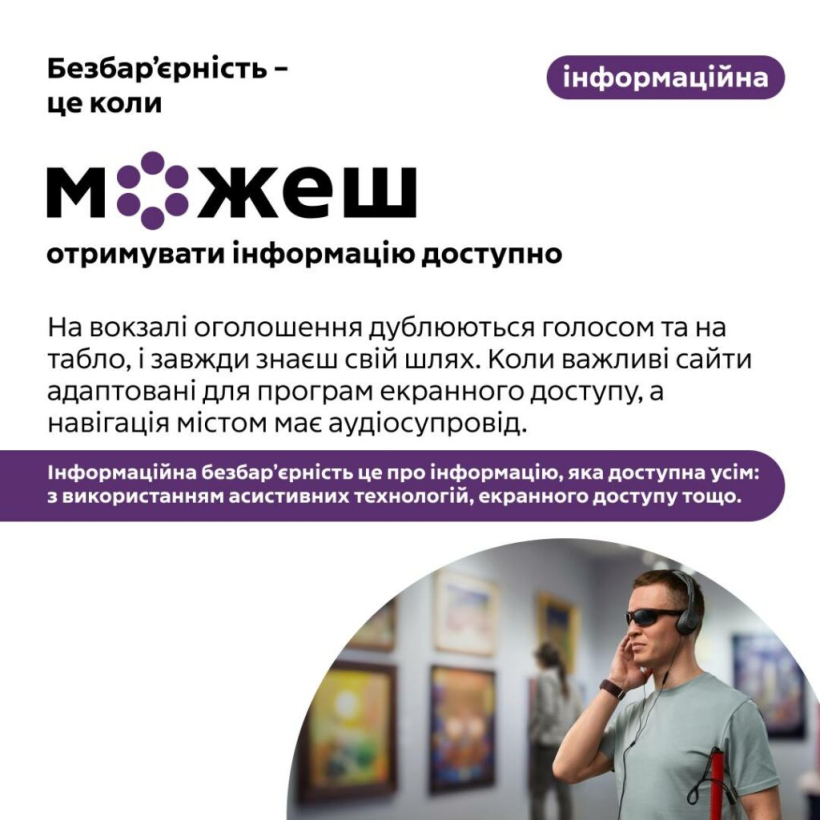 «Безбар’єрність – це коли можеш»: Безбар’єрність – це суспільна норма та рівні можливості для кожної людини. ІНФОГРАФІКА