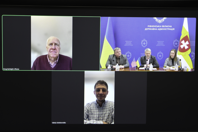 Онлайн-зустріч заступника голови Рівненської ОДА Ігоря Павленка зі співорганізатором Національних молитовних сніданків у Вашингтоні (США) Дагом Берлі