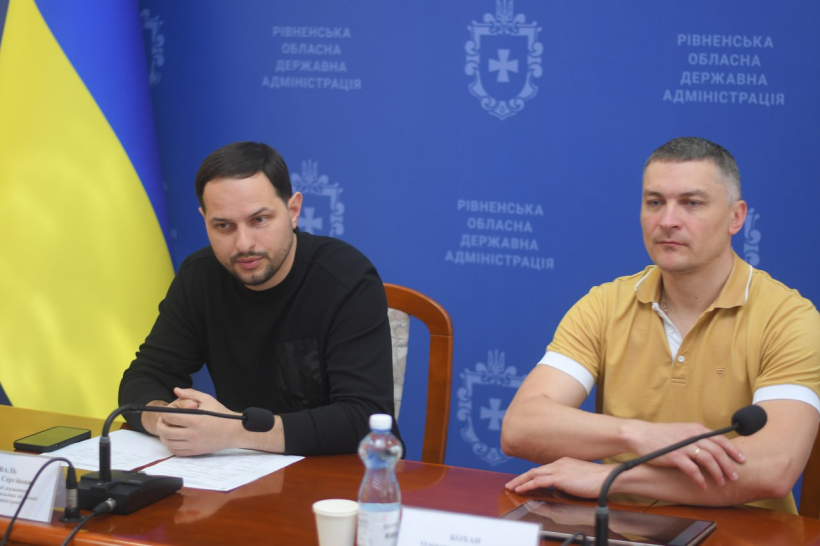 На фото - начальник Рівненської ОВА О.Коваль та заступник голови Рівненської ОДА О.Кохан