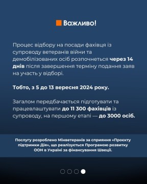 Інфографіка "Як подати заяву на відбір на посаду фахівця із супроводу ветеранів війни"