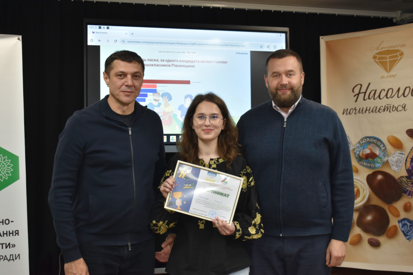 На Рівненщині обрали голову обласної ради старшокласників