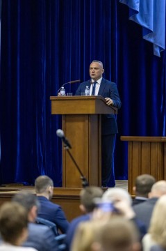 Заступник Міністра молоді та спорту України Сергій Тимофєєв під час виступу на колегії