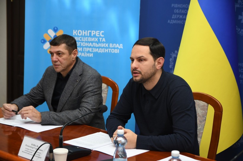 Начальник Рівненської  ОВА О.Коваль та перший заступник голови ОДА С.Подолін