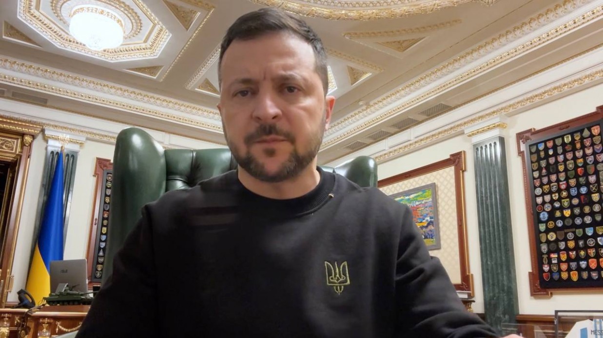 На фото - Президент України В.Зеленський