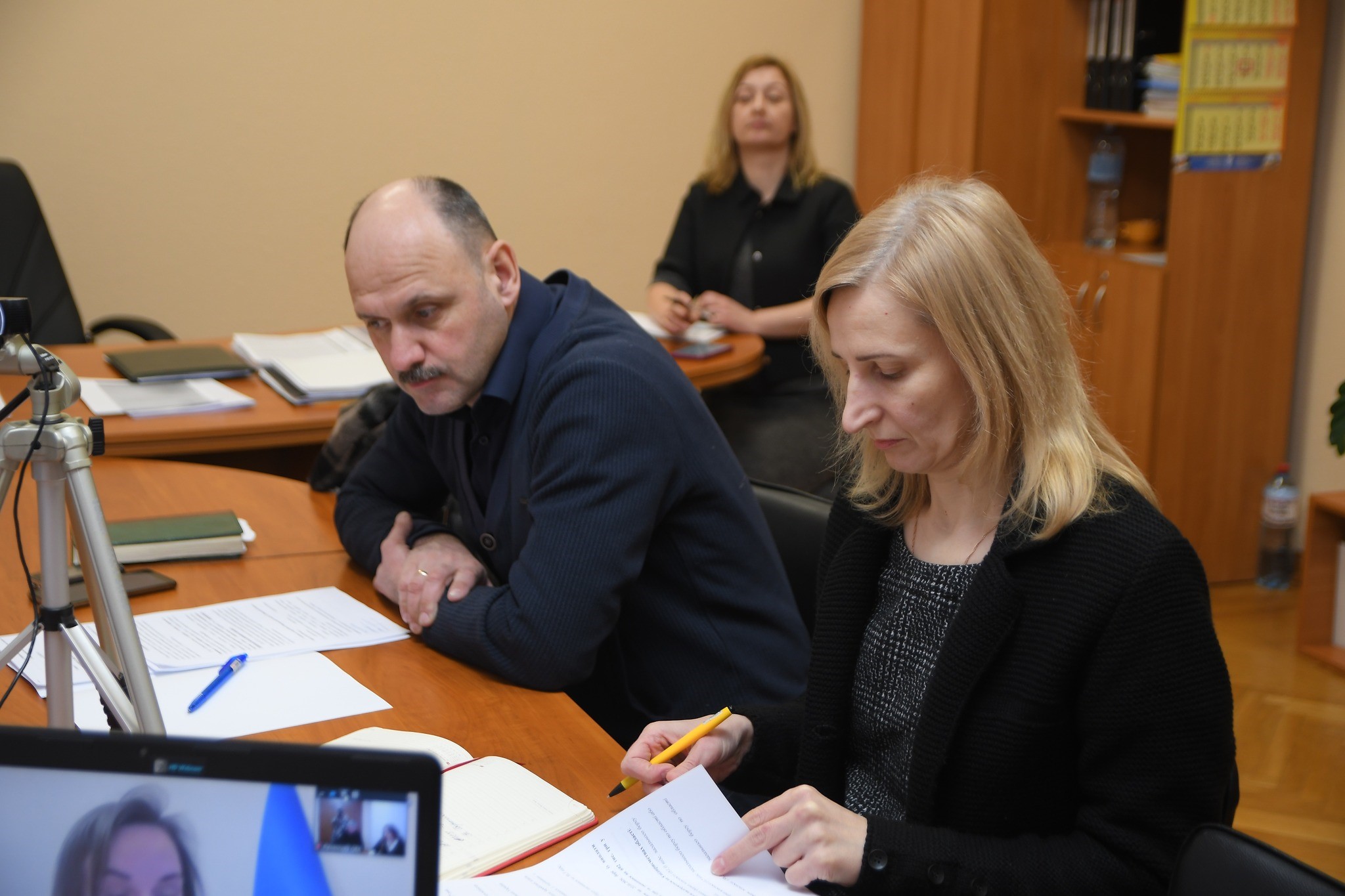 Фото з загальноукраїнської селекторної наради з питань заборгованості