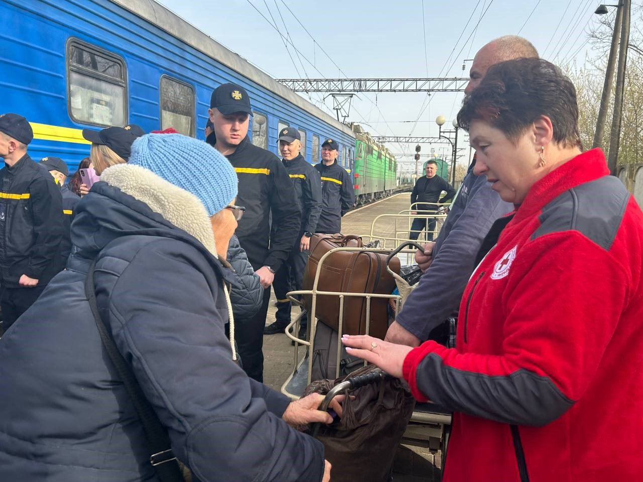 Фото з зустрічі евакуаційного потягу