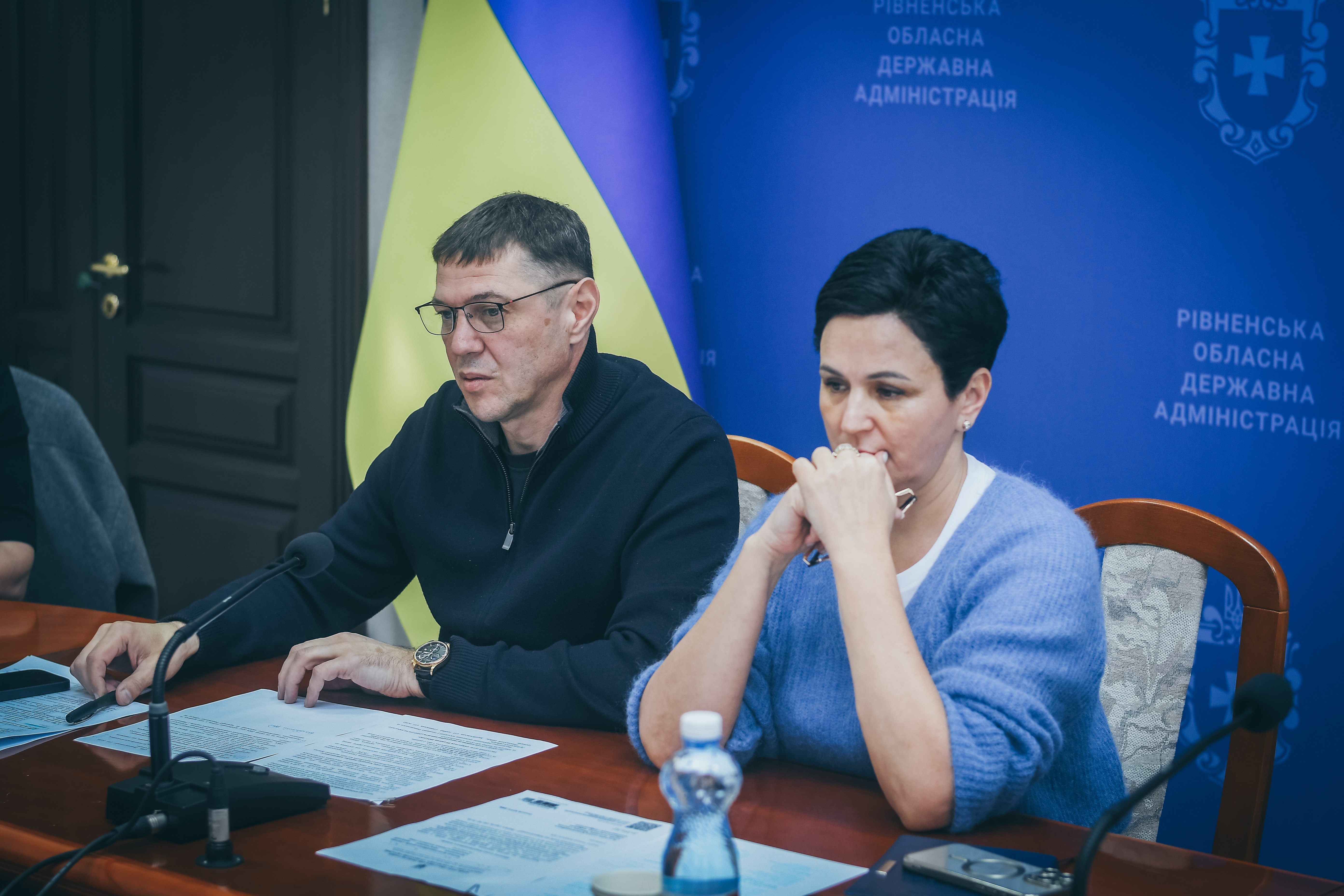 На фото - перший заступник голови ОДА С.Подолін, заступниця голови ОДА Л.Шатковська