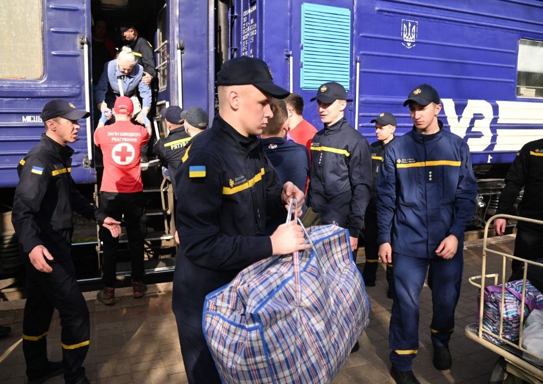 Фото з зустрічі евакуаційного потягу