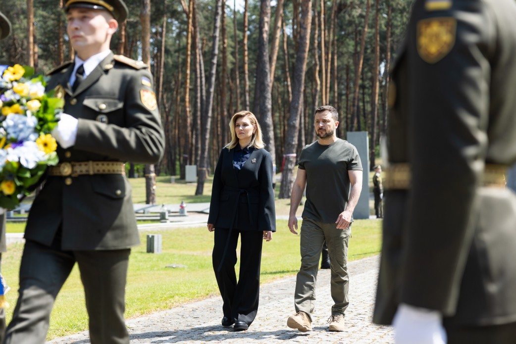 На фото - Президент Володимир Зеленський та перша леді Олена Зеленська