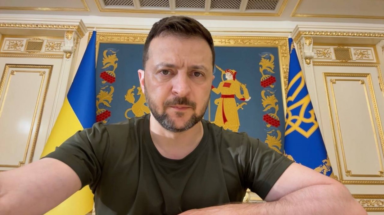 На фото - Президент України В.Зеленський