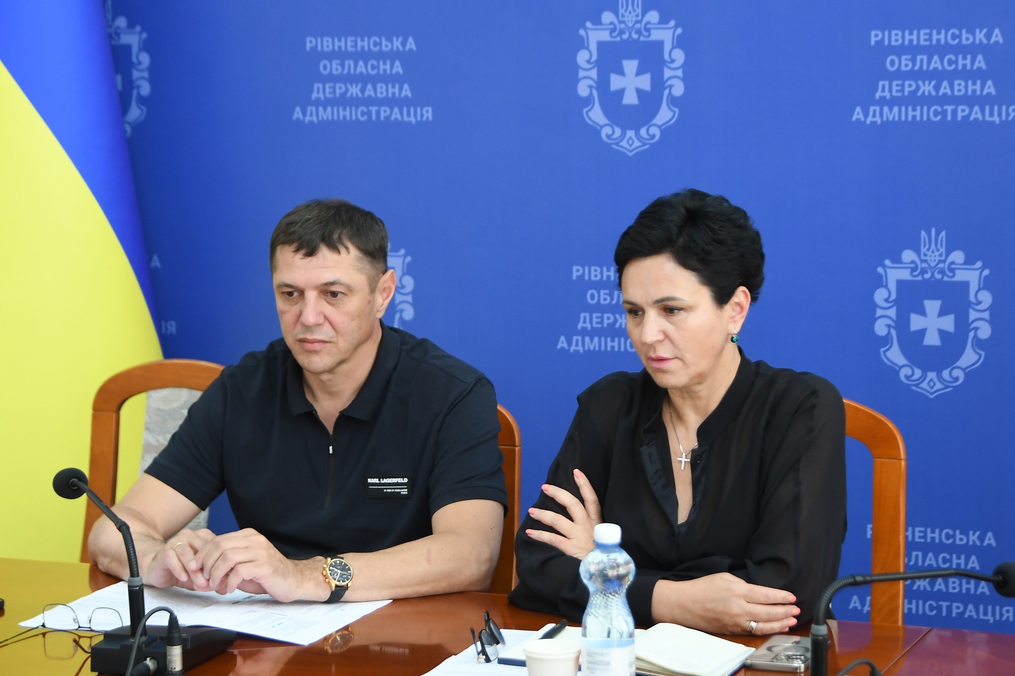 На фото - перший заутпник голови ОДА С.Подолін, заступниця голови ОДА Л.Шатковська
