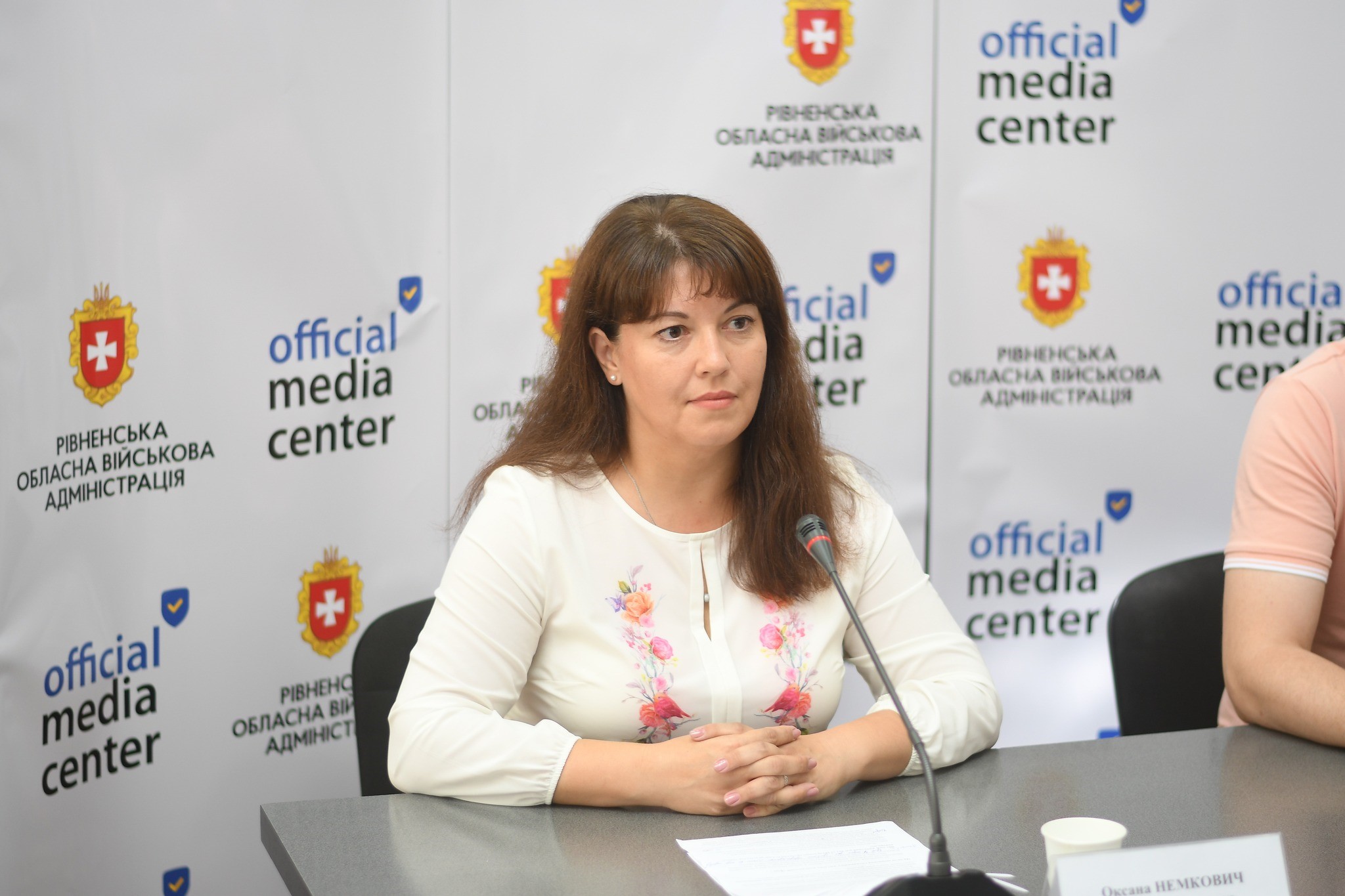 Заступниця начальника ГУ Держпродспоживслужби в Рівненській області Оксана Немкович під час брифінгу
