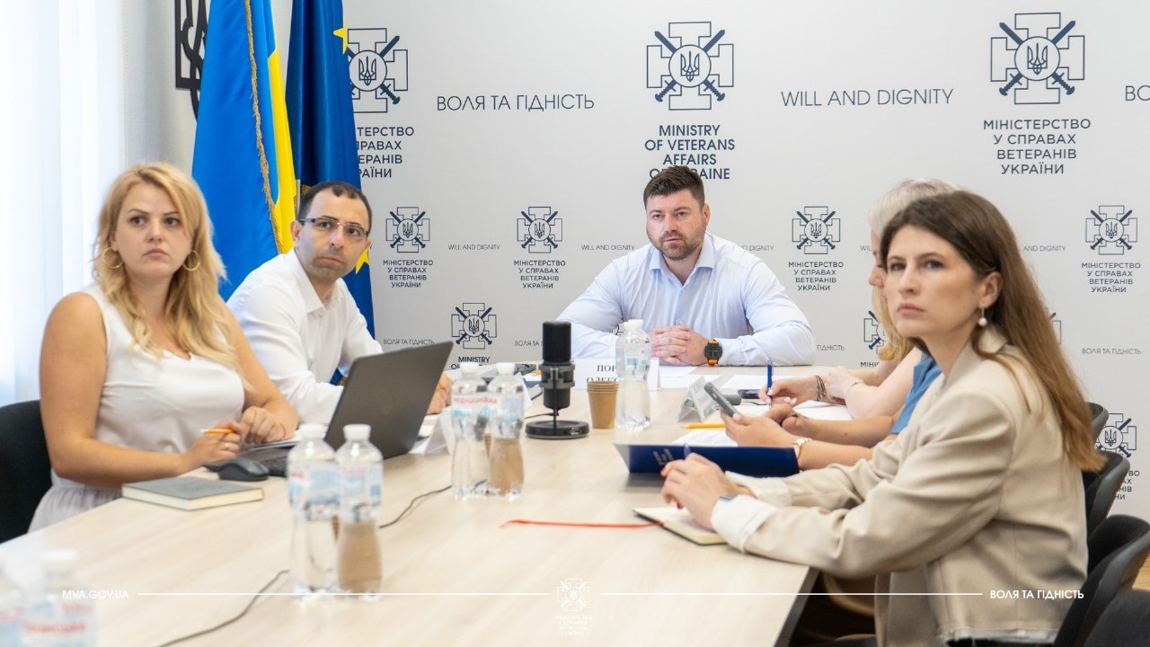 В.о. міністра у справах ветеранів України Олександр Порхун із заступниками Міністра