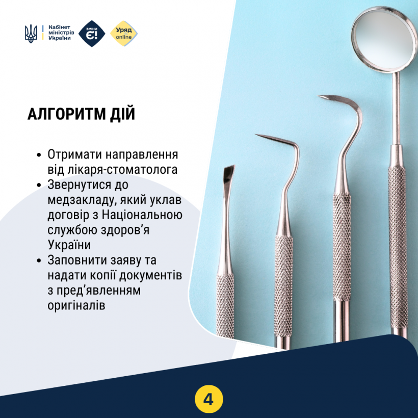Інфорграфіка "Де і як отримати безоплатне зубопротезування для військовослужбовців та ветеранів?"