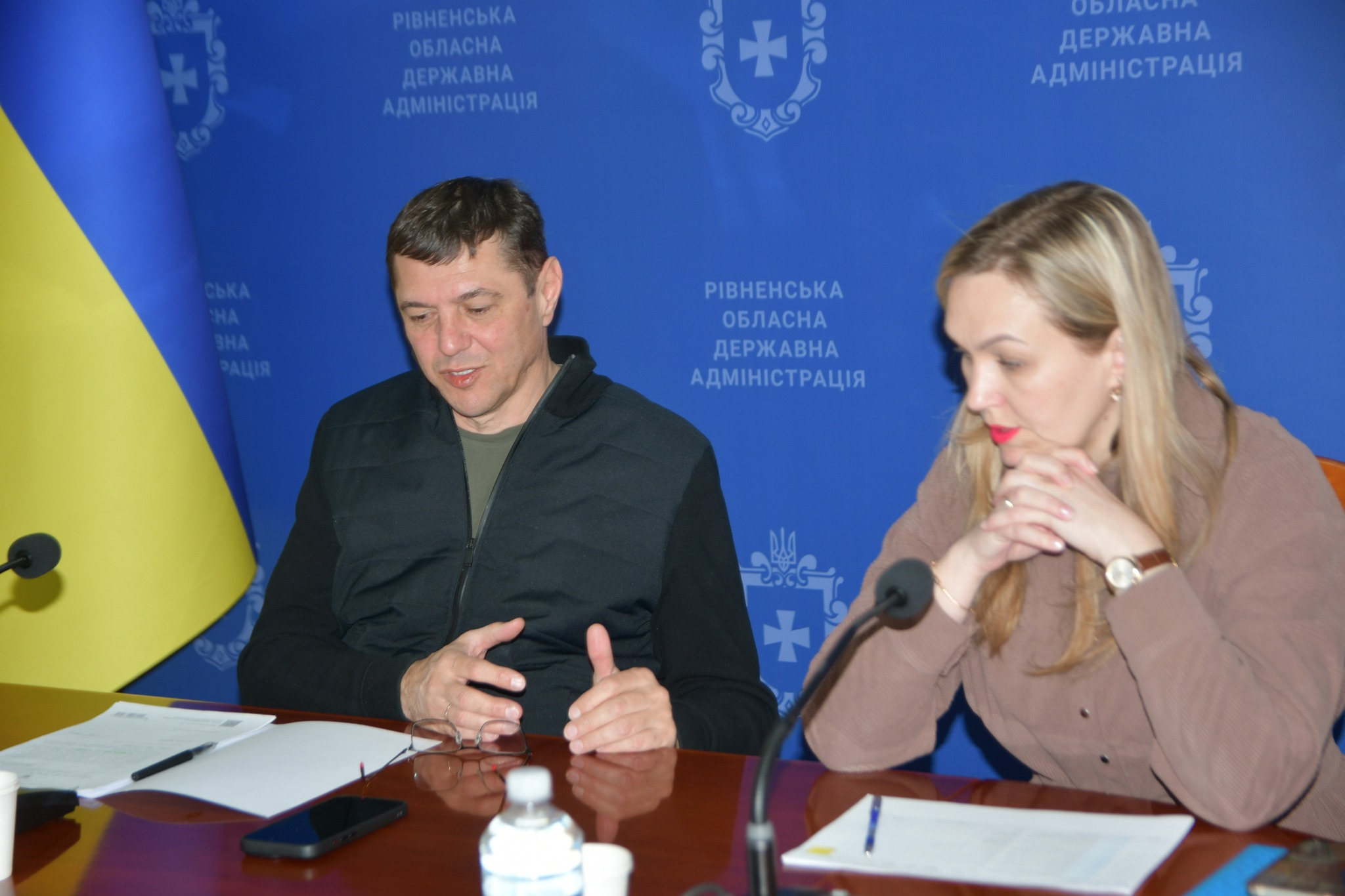 Перший заступник голови Рівненської ОДА Сергій Подолін та заступниця директора Департаменту освіти та науки Рівненської ОДА Марина Пашковська