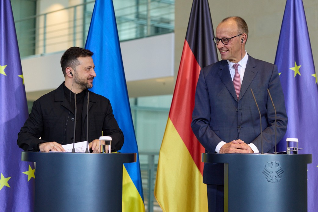 Президент України Володимир Зеленський і Федеральний канцлер Німеччини Фрідріх Мерц